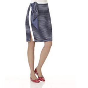 NWT Newport News Navy Striped Nautical Skirt 14